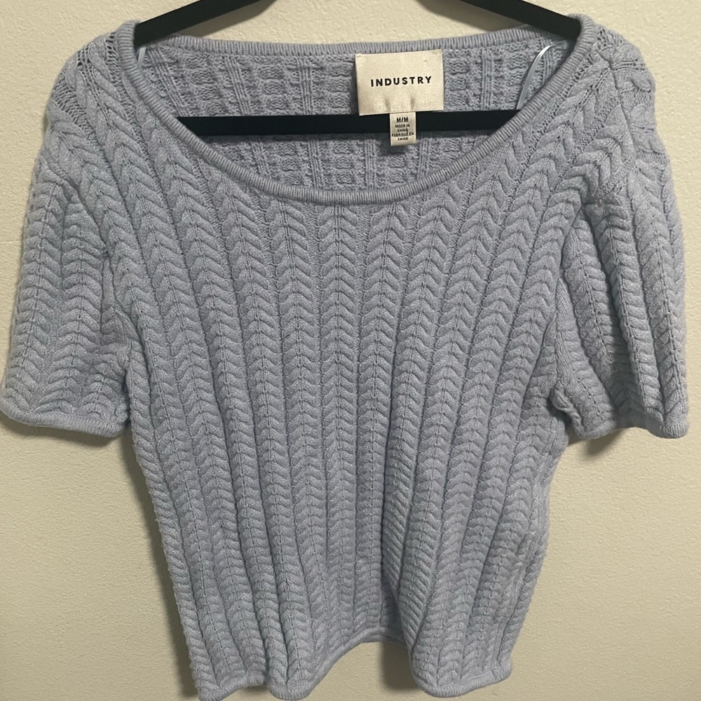 Industry Light Blue Knit Sweater Size Medium